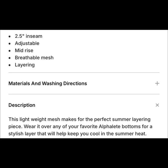 Alphalete Margo Mesh Shorts Black Small NEW Gym Workout - Picture 12 of 13